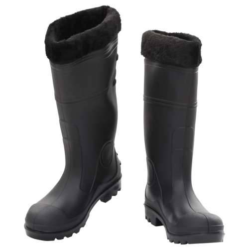 Čizme za kišu s uklonjivim čarapama crne veličina 40 PVC Cijena