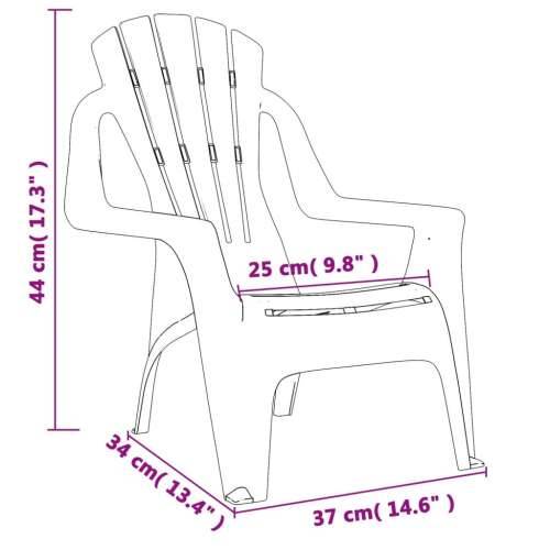 Vrtne stolice za djecu 2kom crvene 37x34x44cm PP izgled drva - Crvena 2 Cijena