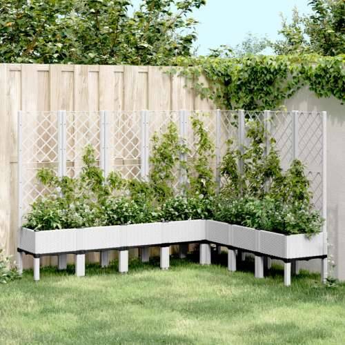 Vrtna sadilica s rešetkom bijela 200 x 160 x 140 cm PP Bijela 200 x 160 x 142 cm 1 Cijena