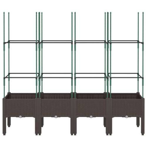 Vrtna sadilica s rešetkom smeđa 160 x 40 x 142,5 cm PP - Smeđa 160 x 40 x 142.5 cm 1 Cijena
