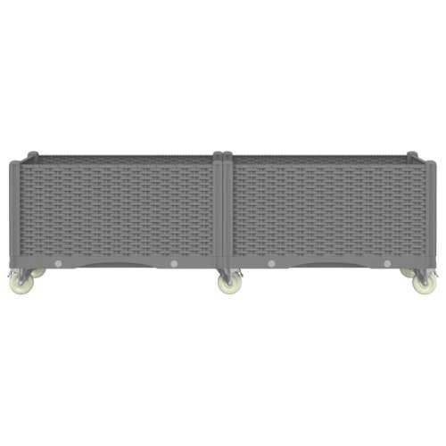 Vrtna sadilica s kotačima siva 160x50x54 cm PP - Svjetlosiva 160 x 50 x 54 cm 1 Cijena