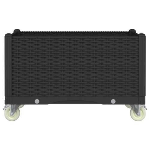 Vrtna sadilica s kotačima crna 80 x 50 x 54 cm PP - Crna 80 x 50 x 54 cm 1 Cijena
