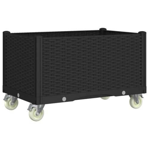 Vrtna sadilica s kotačima crna 80 x 50 x 54 cm PP - Crna 80 x 50 x 54 cm 1 Cijena