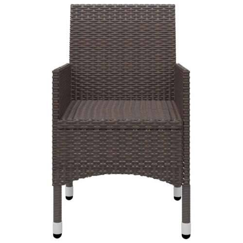 Vrtna garnitura - 5-dijelni vrtni blagovaonski set s jastucima smeđe - Smeđa Dužina stola 150 cm 4 Cijena