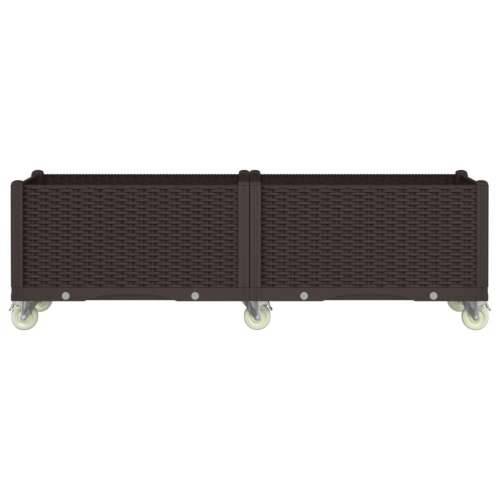 Vrtna sadilica s kotačima siva 160 x 50 x 54 cm PP - Smeđa 160 x 50 x 54 cm 1 Cijena