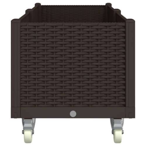 Vrtna sadilica s kotačima siva 160 x 50 x 54 cm PP - Smeđa 160 x 50 x 54 cm 1 Cijena