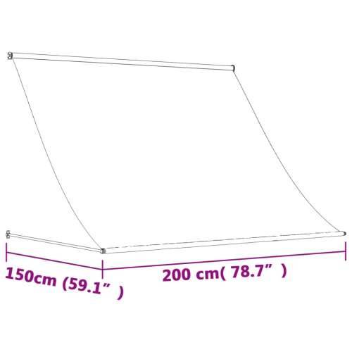 Tenda na uvlačenje antracit 200 x 150 cm od tkanine i čelika Cijena