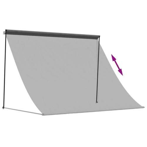 Tenda na uvlačenje antracit 200 x 150 cm od tkanine i čelika - Antracit 200 x 150 cm 1 Cijena