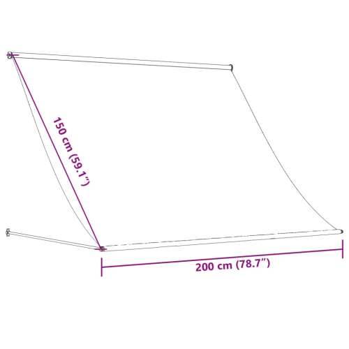 Tenda na uvlačenje krem 200 x 150 cm od tkanine i čelika - Krema 200 x 150 cm 1 Cijena