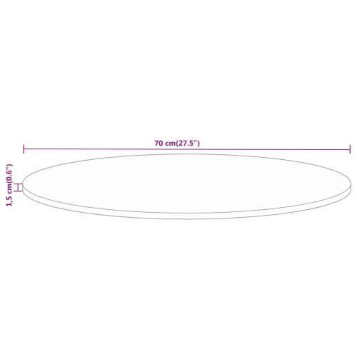 Stolna ploča Ø 70 x 1,5 cm okrugla od masivnog obnovljenog drva - Obnovljeno drvo (višebojno) 70 cm 1 15 mm Cijena