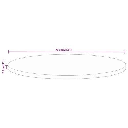 Stolna ploča Ø 70 x 2,5 cm okrugla od masivnog drva manga Drvo manga (prirodno) 70 cm 1 25 mm Cijena