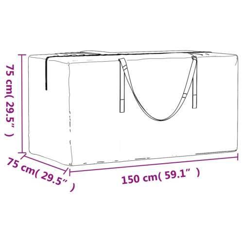 Vreća za pohranu vrtnih jastuka crna 150x75x75 cm polietilen - 150 x 75 x 75 cm 1 Cijena