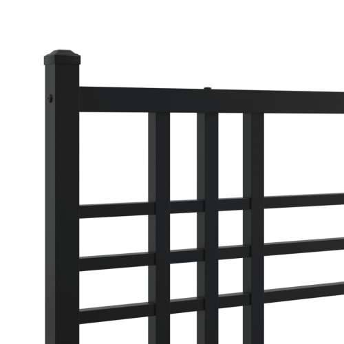 Metalni okvir kreveta uzglavlje i podnožje crni 100x190 cm - Crna 100 x 190 cm s uzglavljem i podnožjem Cijena