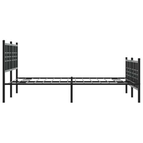 Metalni okvir kreveta uzglavlje i podnožje crni 137x190 cm - Crna 135 x 190 cm s uzglavljem i podnožjem Cijena