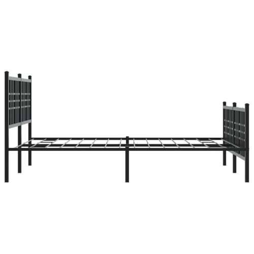 Metalni okvir kreveta uzglavlje i podnožje crni 140x200 cm - Crna 140 x 200 cm s uzglavljem i podnožjem Cijena