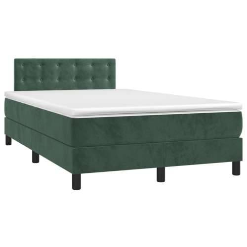 Krevet box spring s madracem tamnozeleni 120x190 cm baršunasti - Tamnozelena 120 x 190 cm gumbi Cijena