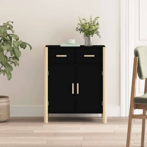 Komoda crna 62 x 38 x 75 cm od konstruiranog drva - Crna 1 Cijena