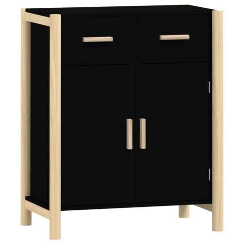Komoda crna 62 x 38 x 75 cm od konstruiranog drva - Crna 1 Cijena