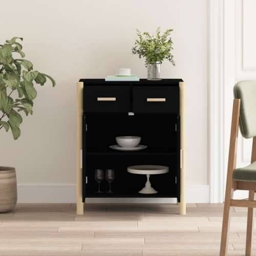 Komoda crna 62 x 38 x 75 cm od konstruiranog drva - Crna 1 Cijena