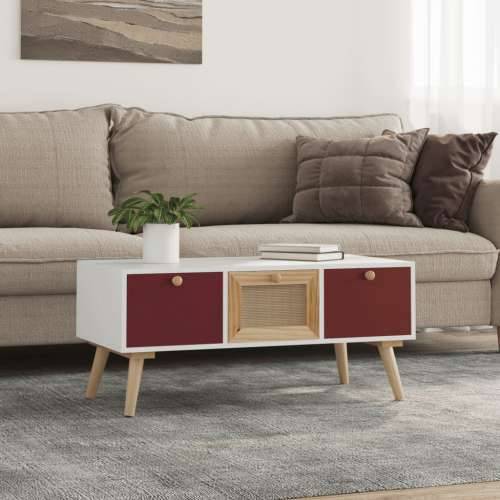 Stolić za kavu s ladicama 80x40x35,5 cm od konstruiranog drva - Bijela 1 Cijena
