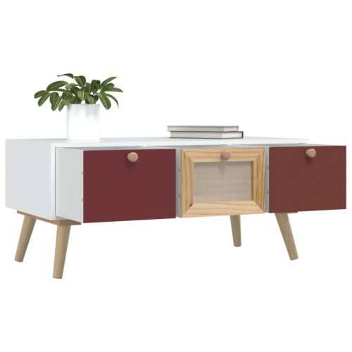 Stolić za kavu s ladicama 80x40x35,5 cm od konstruiranog drva - Bijela 1 Cijena