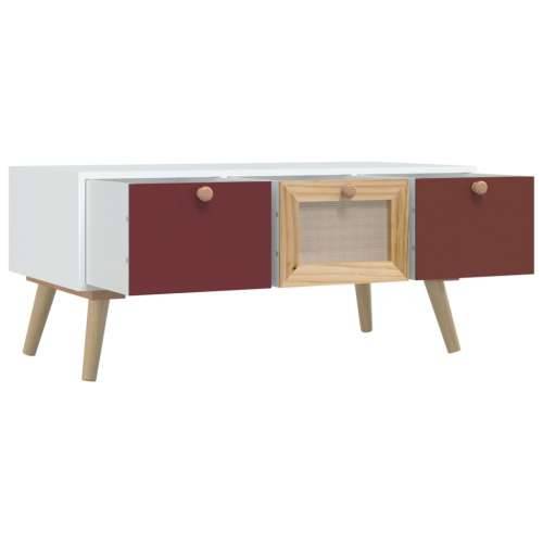 Stolić za kavu s ladicama 80x40x35,5 cm od konstruiranog drva - Bijela 1 Cijena