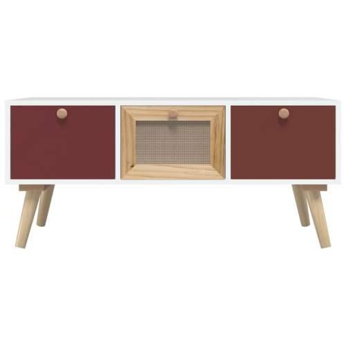 Stolić za kavu s ladicama 80x40x35,5 cm od konstruiranog drva - Bijela 1 Cijena