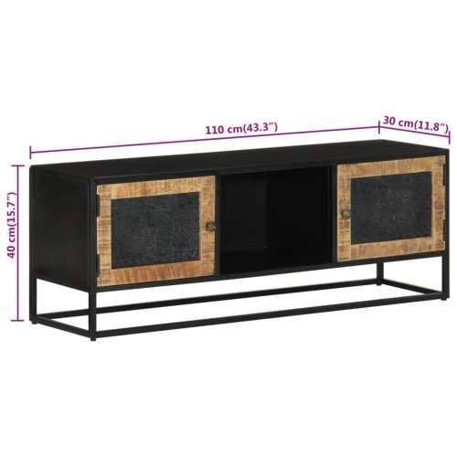 TV ormarić 110 x 30 x 40 cm od masivnog drva manga i željeza - 1 110 cm Cijena