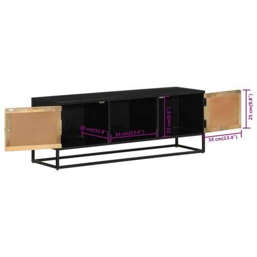 TV ormarić 110 x 30 x 40 cm od masivnog drva manga i željeza - 1 110 cm Cijena