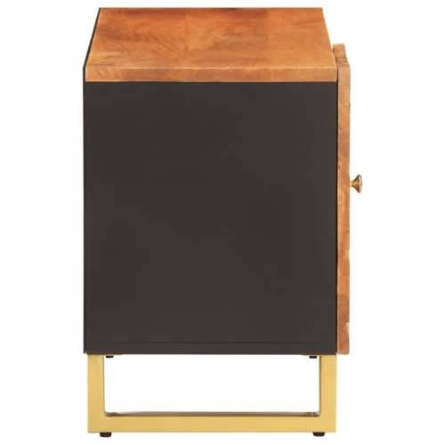 TV ormarić smeđe-crni 80 x 31,5 x 46 cm od masivnog drva manga Cijena