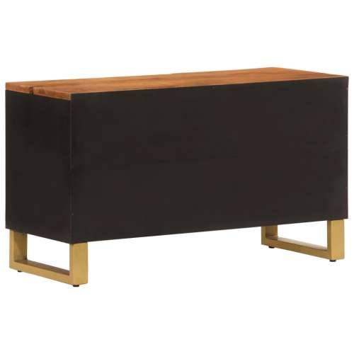 TV ormarić smeđe-crni 80 x 31,5 x 46 cm od masivnog drva manga Cijena