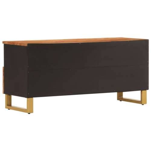 TV ormarić smeđe-crni 100 x 33,5 x 46 cm od masivnog drva manga Cijena