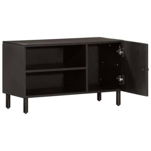 TV ormarić crni 80 x 31 x 46 cm od masivnog drva manga - Crna 1 masivno drvo manga Cijena