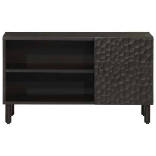 TV ormarić crni 80 x 31 x 46 cm od masivnog drva manga - Crna 1 masivno drvo manga Cijena