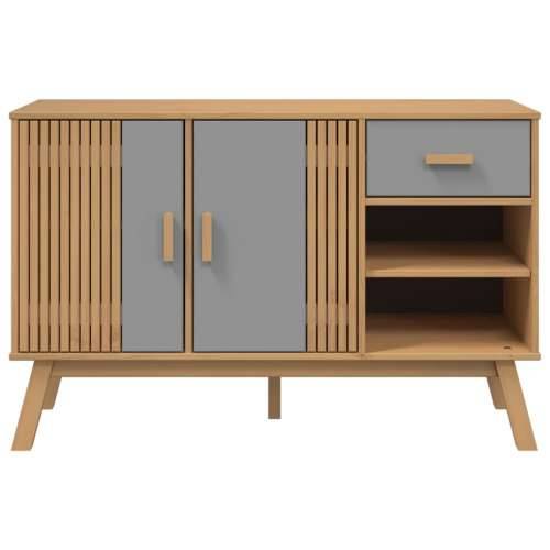 Komoda OLDEN sivo-smeđa 114 x 43 x 73,5 cm od masivne borovine - Siva i smeđa 1 Cijena