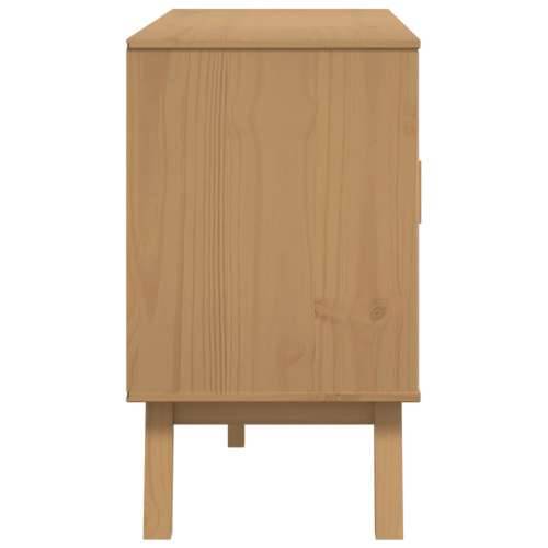 Komoda OLDEN sivo-smeđa 114 x 43 x 73,5 cm od masivne borovine - Siva i smeđa 1 Cijena