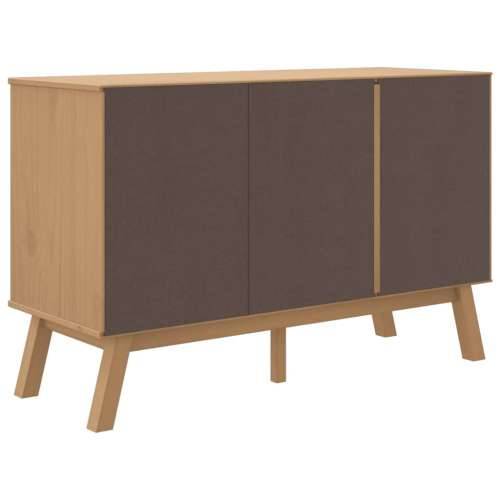 Komoda OLDEN sivo-smeđa 114 x 43 x 73,5 cm od masivne borovine - Siva i smeđa 1 Cijena