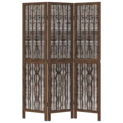 Paravan - Sobna pregrada s 3 panela tamnosmeđa masivno drvo paulovnije - 40 x 160 cm 3 Cijena