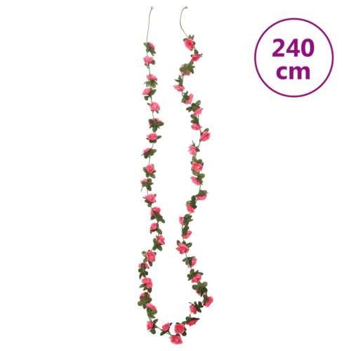 Božićni cvjetni vijenci 6 kom crveni i ružičasti 240 cm - red pink Cijena