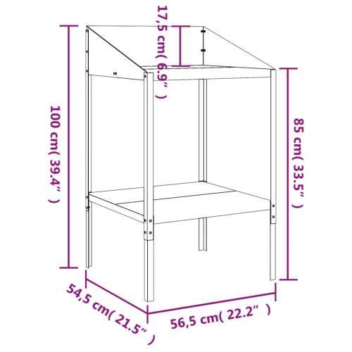 Stalak za biljke antracit 56,5 x 54,5 x 100 cm pocinčani čelik Cijena