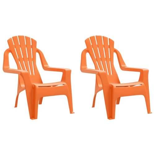 Vrtne stolice za djecu 2 kom 37x34x44 cm PP izgled drva - orange 2 Cijena