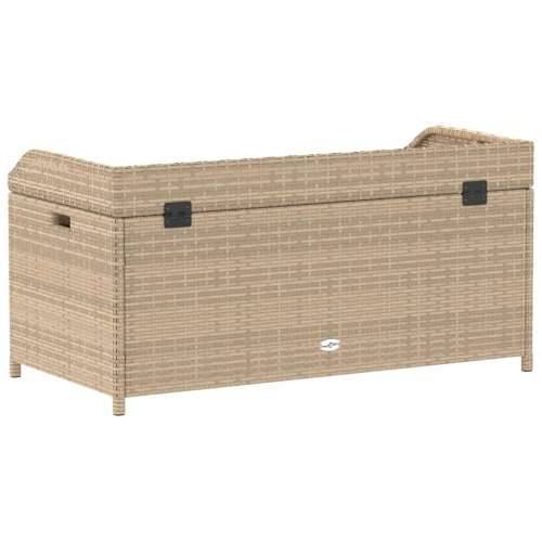 Klupa za pohranu bež 100x50x52 cm poliratan i bagremovo drvo - Miješana bež 100 x 50 x 52 cm 1 Cijena