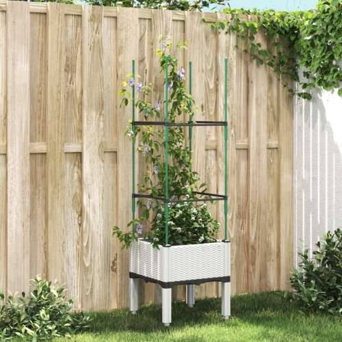 Vrtna sadilica s rešetkom bijela 40 x 40 x 142,5 cm PP - Bijela 40 x 40 x 142.5 cm 1 Cijena