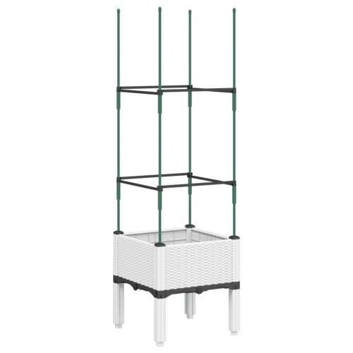 Vrtna sadilica s rešetkom bijela 40 x 40 x 142,5 cm PP - Bijela 40 x 40 x 142.5 cm 1 Cijena