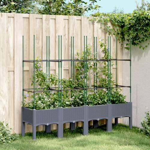 Vrtna sadilica s rešetkom plava siva 160 x 40 x 142,5 cm PP - Plavo-siva 160 x 40 x 142.5 cm 1 Cijena