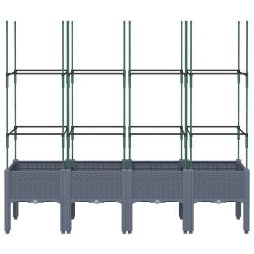 Vrtna sadilica s rešetkom plava siva 160 x 40 x 142,5 cm PP - Plavo-siva 160 x 40 x 142.5 cm 1 Cijena