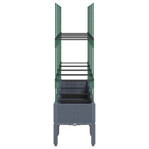 Vrtna sadilica s rešetkom plava siva 160 x 40 x 142,5 cm PP - Plavo-siva 160 x 40 x 142.5 cm 1 Cijena