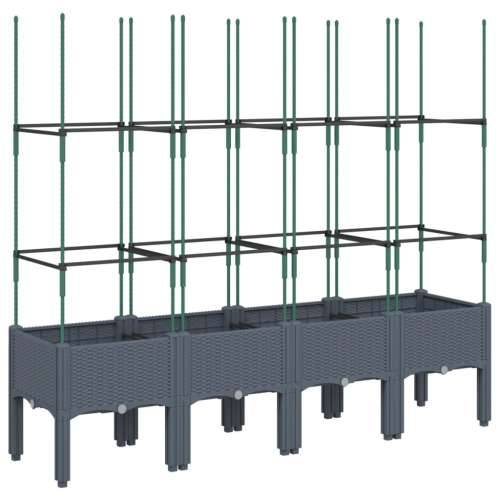 Vrtna sadilica s rešetkom plava siva 160 x 40 x 142,5 cm PP - Plavo-siva 160 x 40 x 142.5 cm 1 Cijena