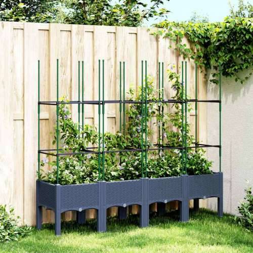 Vrtna sadilica s rešetkom plava siva 160 x 40 x 142,5 cm PP - Plavo-siva 160 x 40 x 142.5 cm 1 Cijena