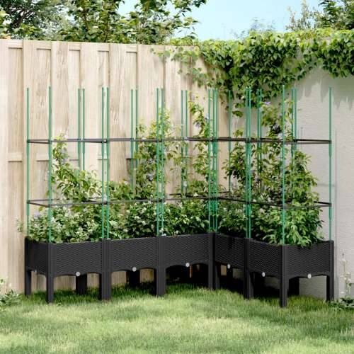 Vrtna sadilica s rešetkom crna 160 x 120 x 142,5 cm PP - Crna 160 x 120 x 142.5 cm 1 Cijena